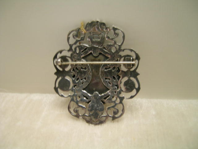 Victorian Sterling Cameo Brooch