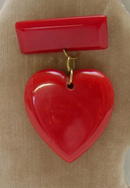 Bakelite Vintage Heart Brooch