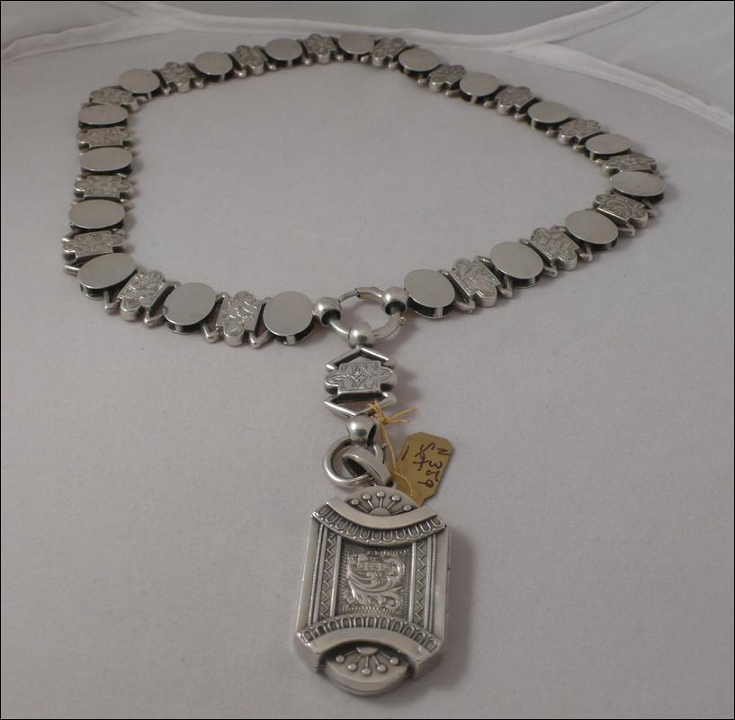 Victorian Sterling Collar and Locket