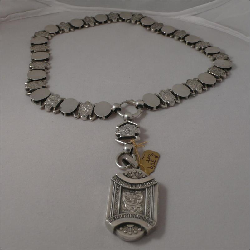 Victorian Sterling Collar and Locket