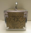 Square Box Metal and Snake Skin Handbag