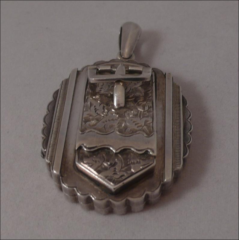 Victorian Sterling Silver Buckle Locket