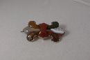 Victorian Scottish Agate Fleur de lis Brooch