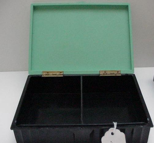 Bakelite Greenand Black Rectangular Box
