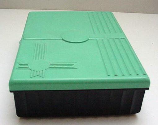 Bakelite Greenand Black Rectangular Box