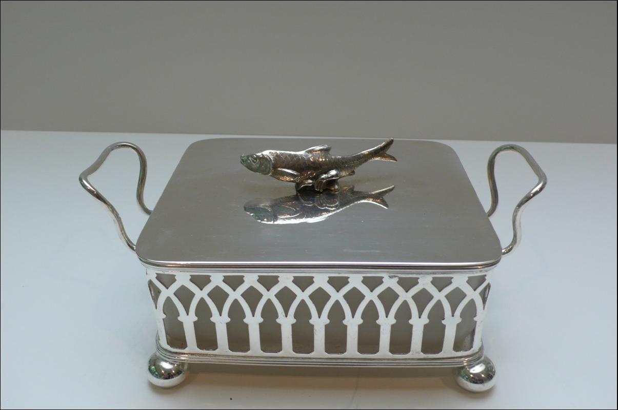 Victorian Silver Plated Sardine Dish