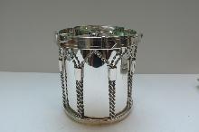 Rare Victorian Silver Plated Drum Biscuit Box