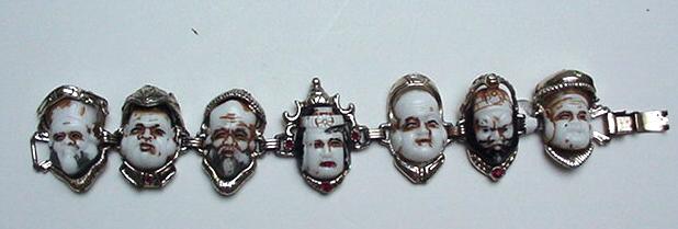 Vintage Chinese Faces Bracelet
