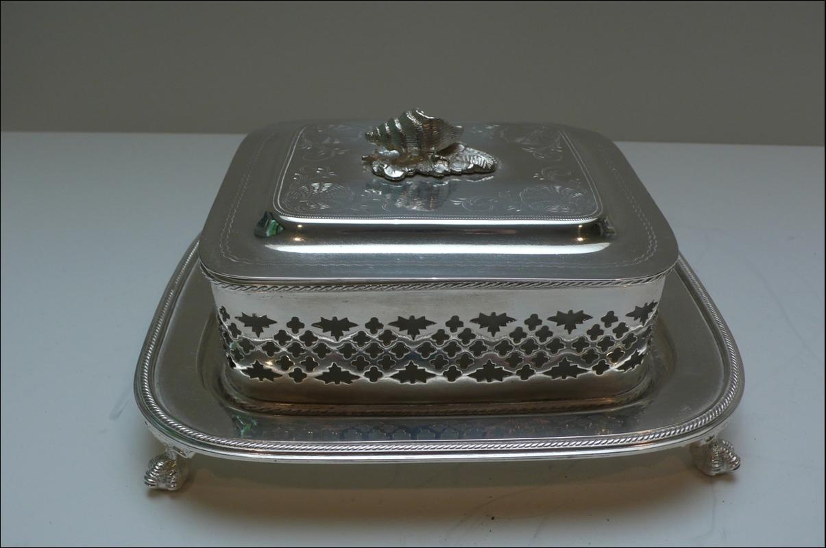 Victorian Silver Plate Sardine Box