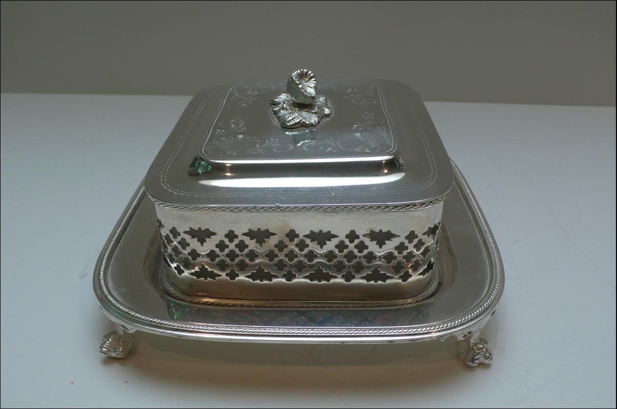 Victorian Silver Plate Sardine Box