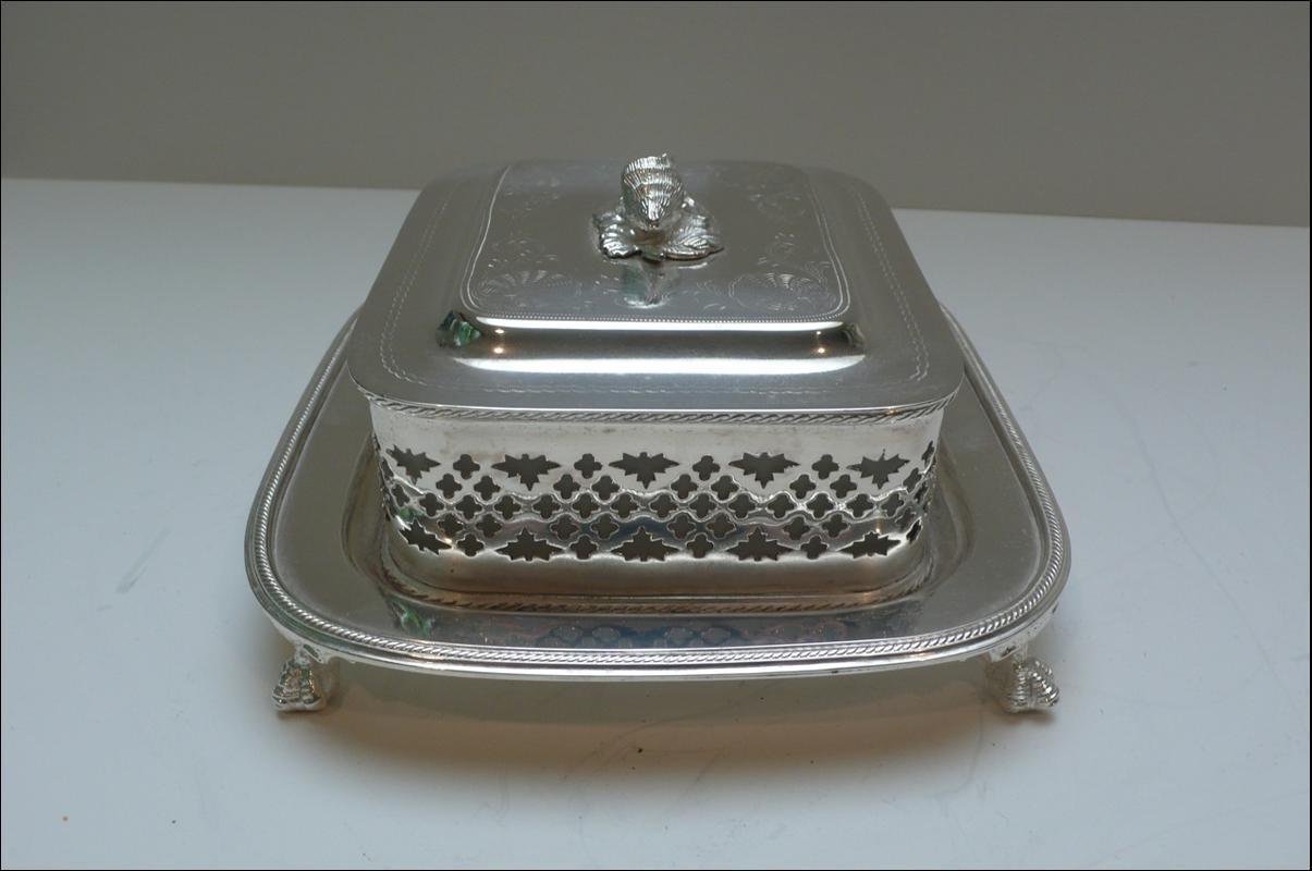 Victorian Silver Plate Sardine Box