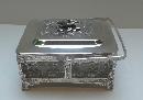 Victorian Silver plate and glass sardine box