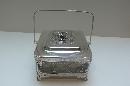 Victorian Silver plate and glass sardine box