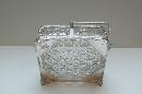 Victorian Silver plate and glass sardine box