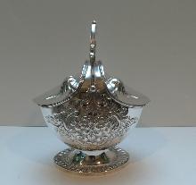 Victorian Silver Plated Biscuit Box