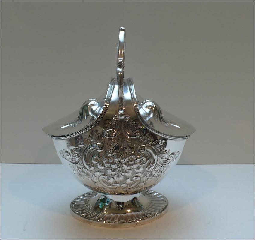 Victorian Silver Plated Biscuit Box