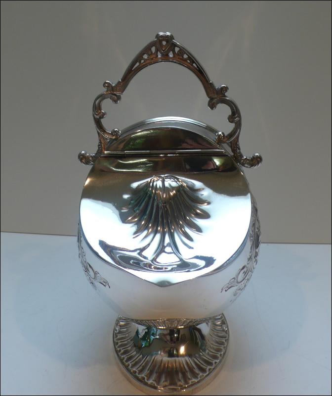 Victorian Silver Plated Biscuit Box