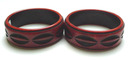 Bakelite Pair of Rust and Black Bangles