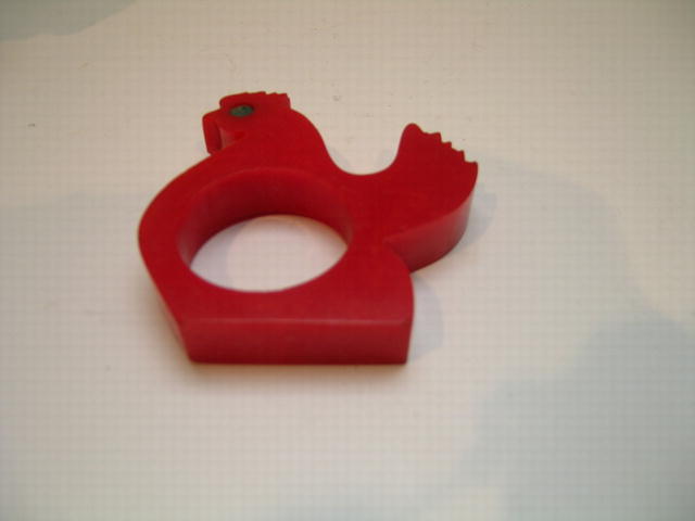 Bakelite Vintage Red Chicken Napkin Ring