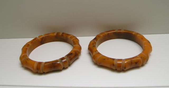 Bakelite Vintage Bamboo Design Bangles