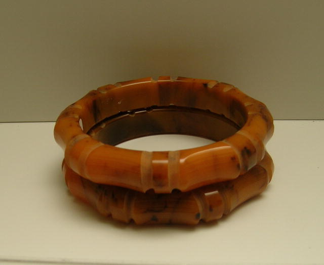 Bakelite Vintage Bamboo Design Bangles