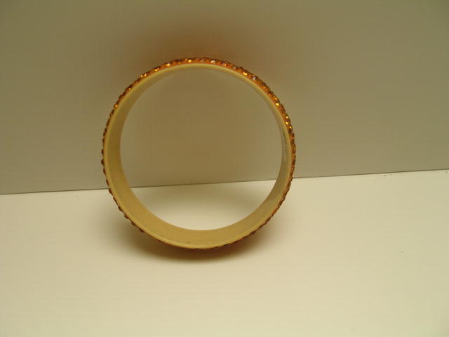 Vintage Celluloid Gold 5 Row Bangle