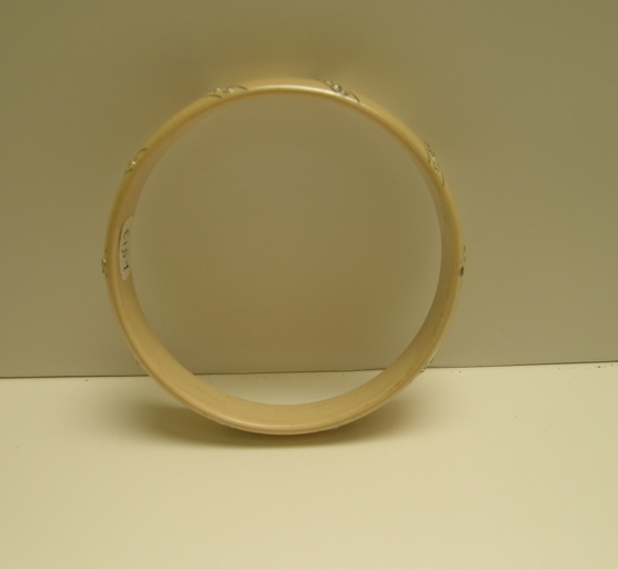 Celluloid and Rhinestone Vintage Bangle