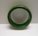 Bakelite Vintage Marbelized Chunky Green Bangle