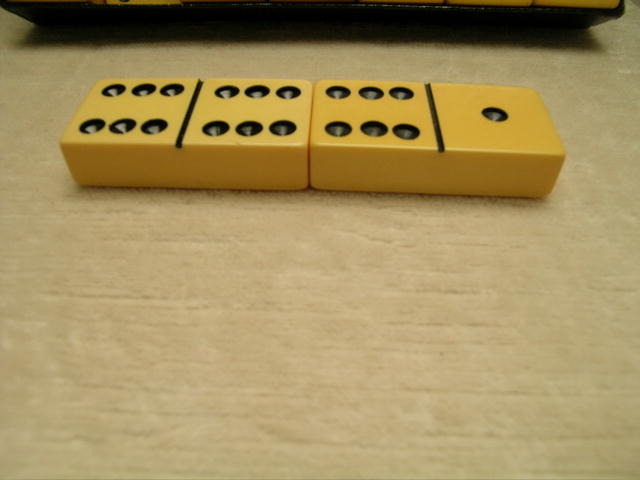 Vintage Bakelite Set of Dominoes -Original Box