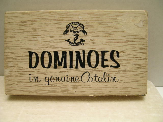 Vintage Bakelite Set of Dominoes -Original Box