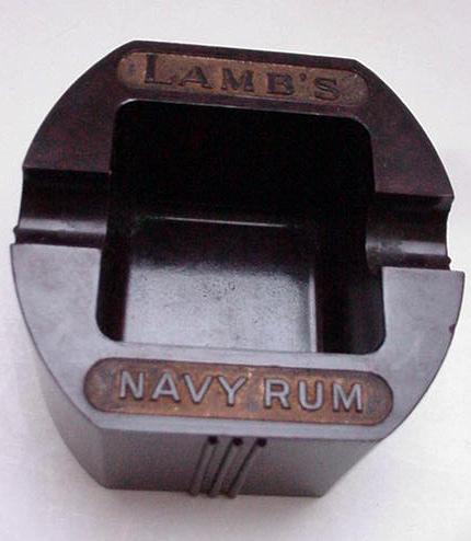 Bakelite Vintage English Ashtray:Lamb's Navy