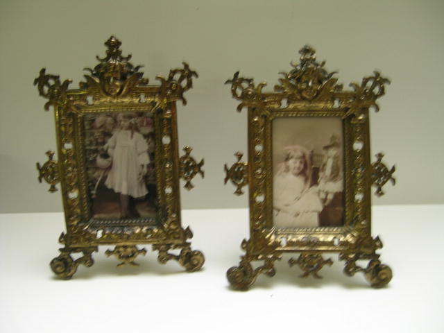 Victorian Pair of Elaborate Brass Frames