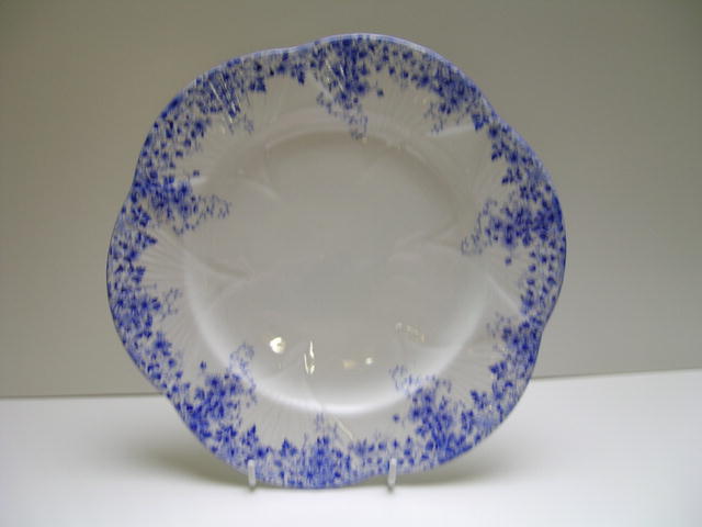 Shelley China Dainty Blue Cake Plate