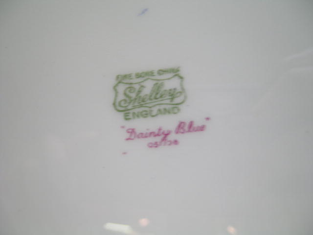 Shelley China Dainty Blue Cake Plate