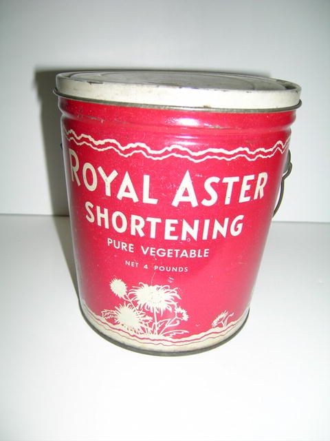 Royal Aster Shortening Advertising Tin
