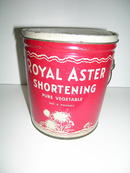 Royal Aster Shortening Advertising Tin