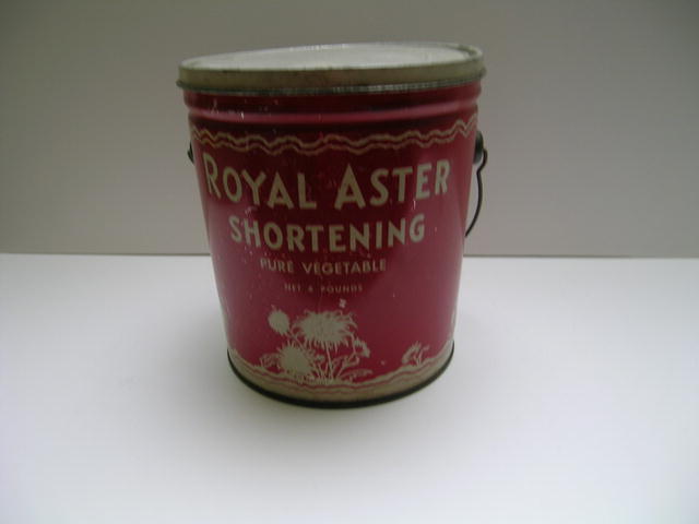 Royal Aster Shortening Advertising Tin