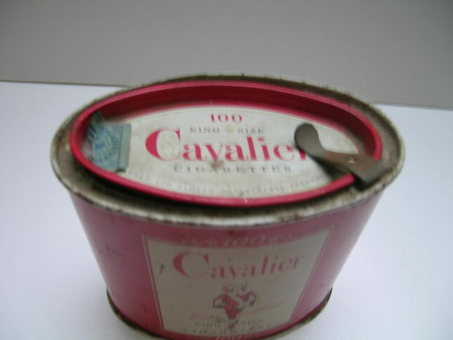 Cavalier King Size Cigarettes Advertising Tin