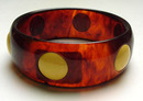 Bakelite Tortoiseshell Bangle with Inserted