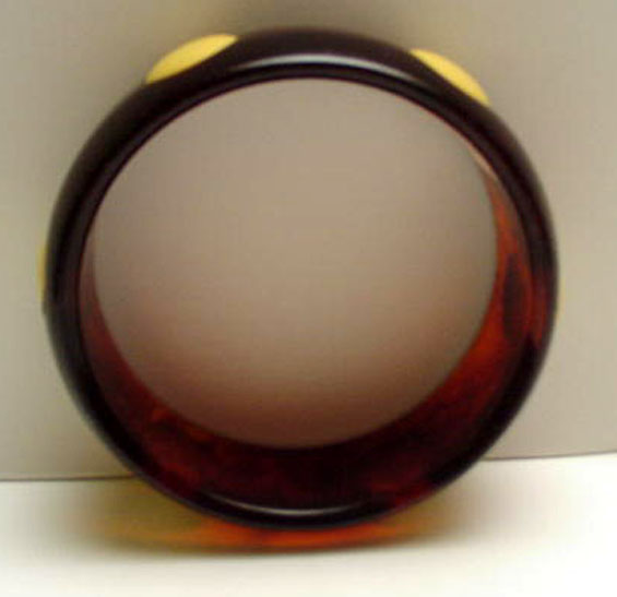 Bakelite Tortoiseshell Bangle with Inserted