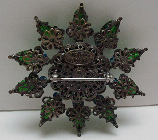Miriam Haskell Pearl and Glass brooch