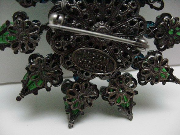 Miriam Haskell Pearl and Glass brooch