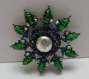 Miriam Haskell Pearl and Glass brooch
