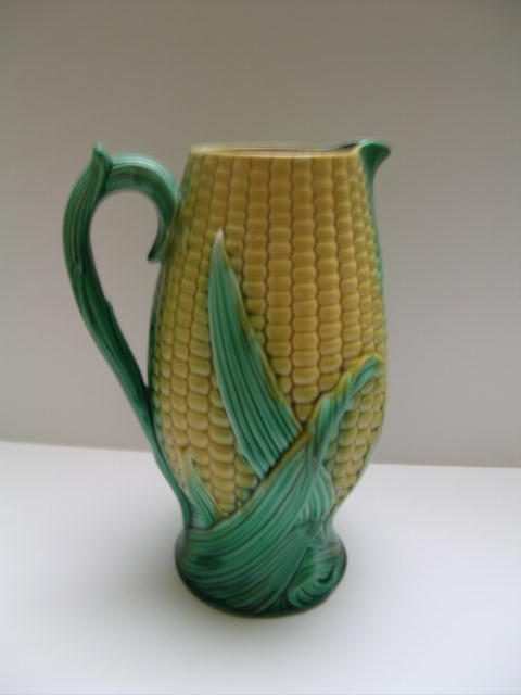 Majolica Corn Pitcher