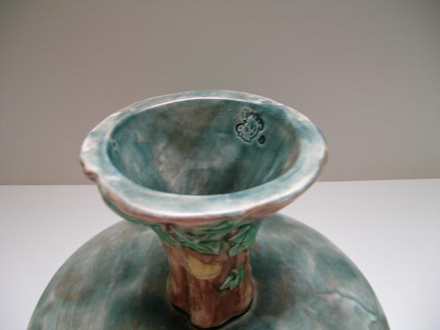 Majolica Maple Leaf Compote