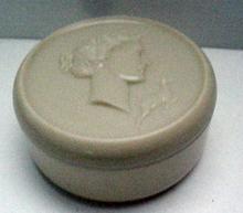 Bakelite Powder Box with Cameo Image