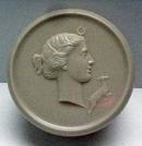 Bakelite Powder Box with Cameo Image