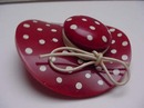 Bakelite Vintage Red Hat with white dots brooch