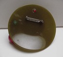 Bakelite Green Hat with Red Cherries Pin