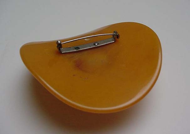 Bakelite Butterscotch Vintage Hat with Dots